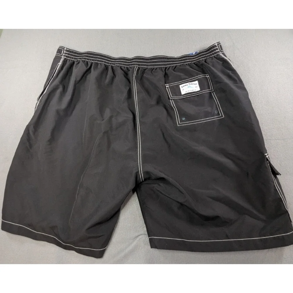 Tommy Bahama Men's Black Board Shorts Swim Trunks Size XXXLT Marlin Cargo Pocket